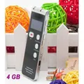 600 1.0" LCD Screen Rechargeable Digital Voice Recorder w/ MP3 Player - Black + Silver (4GB)