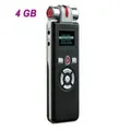 T80 1" LCD Digital USB Rechargeable Voice Recorder / MP3 Player / USB Flash Drive - Black + Silver (4GB)