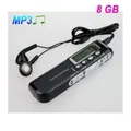 518 1.3" LED Mini Digital Voice Recorder w/ MP3 Player - Black (8GB)