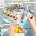 360�Turntable Organizer for Refrigerator, Clear Rectangular Fridge Organizer Storage for Cabinet, Table, Pantry, Kitchen, Countertop