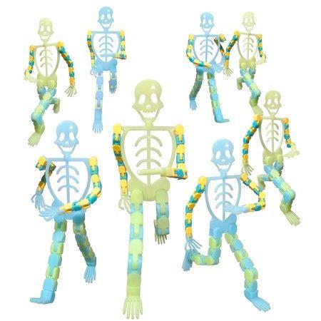 8PCS Skeleton Fidget Toys,Finger Sensory Toys Fluorescent,Decompress Skeleton Man,Toys for Stress Relief,Party Bag Fillers,Party Favours