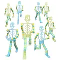 8PCS Skeleton Fidget Toys,Finger Sensory Toys Fluorescent,Decompress Skeleton Man,Toys for Stress Relief,Party Bag Fillers,Party Favours