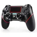 Replacement for PS4 Controller,Programmable Function with 6-axis Gyro Sensor Non-Slip Joystick Dual Vibration,Audio Function with 3.5mm Jack a