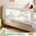Bed Rail Bedrail Queen Kids Safety Side Guard Barrier Toddler Child Cot Fence Folding Adjustable Baby Protector 200x100cm Breathable Mesh