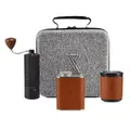 4-Piece Portable Pour-over DIY Manual Portable Coffee Maker Set with Hand Grinder for Travel-Black
