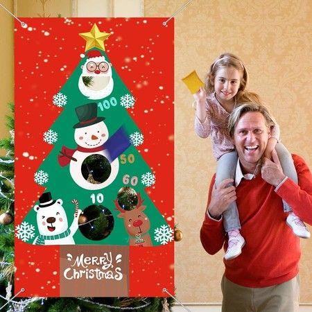 Christmas Bean Bags Toss Games with 3 Bean Bags