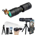 300x40 Monocular Telescope High Powered Zoom for Smartphone Handheld Monocular with Flexible Tripod for Hunting Bird Watching Travel