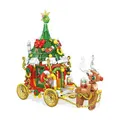 Christmas Elk Carriage Building Blocks , Christmas Construction Set Model Compatible with Lego Creator Christmas, 648 Pieces