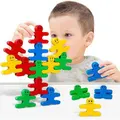 16 Pieces Wooden Blocks Sorting and Stacking Toys for 3-6 Year Old Girls, Sensory Building Block Toys