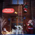 Christmas Decorative Ladder Lights with Santa Claus,Xmas Decorations Lights for Indoor Outdoor,Window,Garden,Home,Wall,Xmas Tree Decor (3M,Multicolor)