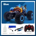 MK724A-Blue 1:16, 2.4 GHz All Terrain Monster Truck, RC Truck 2 Rechargeable Batteries for 80 Mins Play, Christmas Holiday Gift for Kids or Adult