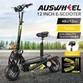 Electric Scooter E-scooter Auswheel Motorised Foldable Bike Commuting Vehicle 1600W with Seat Disc Brake 55km/h
