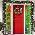 Grinch Christmas Decorations Grinch Porch Sign Door Banner Merry Grinchmas Theme Photography Yard Sign Banner H