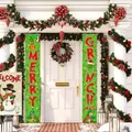 Grinch Christmas Decorations Grinch Porch Sign Door Banner Merry Grinchmas Theme Photography Yard Sign Banner K