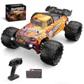 Orange 1:16 four-wheel-drive high-speed RC remote control car 2.4G dual-motor Bigfoot off-road drift race,car toys?Christmas,holiday,carnival gifts