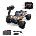 Orange-blue 1:16 4-wheel-drive high-speed RC remote control car 2.4G dual-motor Bigfoot off-road drift race,car toys?Christmas,holiday,carnival gifts