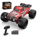 Red 1:16 four-wheel-drive high-speed RC remote control car 2.4G dual-motor Bigfoot off-road drift race,car toys?Christmas,holiday,carnival gifts