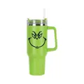 40oz Grinch Tumbler With Handle and straw, Stainless Steel Insulated Cup, Travel Cup, Double Wall Coffee Cup