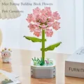 Building Block Flower Bouquet Building Sets DIY Creative Potting Building Blocks Flowers Artificial Flower Toy Gifts(Carnation)