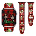 Christmas Holiday Watch Band Compatible with Apple Watch 38mm 40mm 41mm Silicone Wristbands Replacement Strap for Women Men