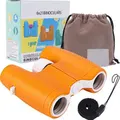 Binoculars for Kids, 6x21 High Resolution for Kids 3-12 Compact Kids Binoculars for Bird Watching Hiking Camping Travel(Orange)