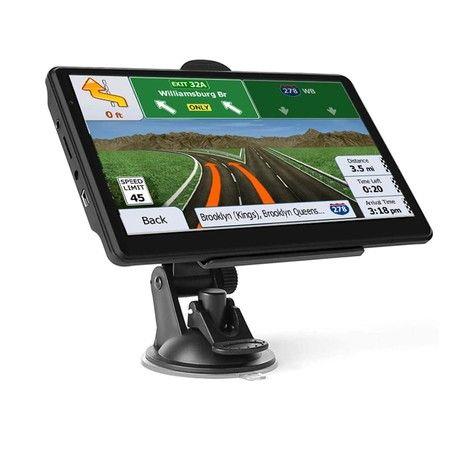 GPS Navigation RV car 7inch 8G 256M Multi functional touch screen Truck GPS Commercial Drivers Free Lifetime Map Updates Speed Warning Black