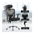 Adjustable Breathable Ergo Mesh Office Computer Chair w/ Lumbar Support - Black