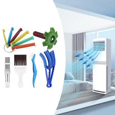 6PCS Air Conditioning Brush Tool, Steel AC Evaporator Comb, Radiator Condenser Fin Comb, FCR6 Fin Comb Tool Durable Easy Install