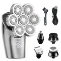 7- Head Shavers 5-in-1 Electric Head Razors for Men Shaver Rechargeable Electric Portable Travel Shaver Hair Trimmer