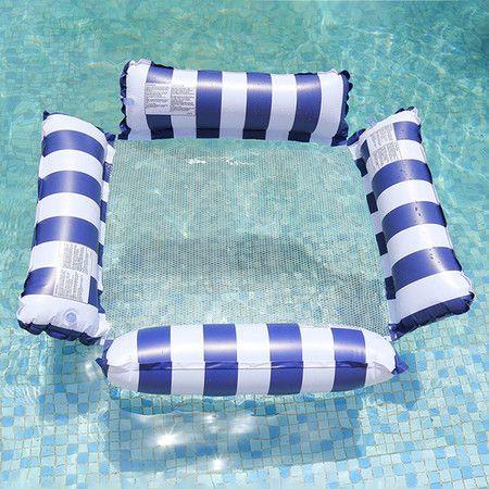 Inflatable Pool Float Chair Lounge for Adults and Kids 120 x 120 cm Blue