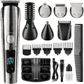 Beard Trimmer for Men,19 Piece Mens Grooming Kit with Hair Clippers,Electric Razor,Shavers for Mustache,Body,Face,Nose and Ear Hair Trimmer,Gifts for Men