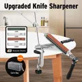 Upgraded Knife Sharpener Kit Professional Chef Knives Fix Angle Kitchen Sharpening System 4 Whetstones Sharp Edge Grind Honing Tool Scissors