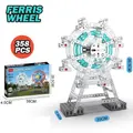 358 PCS Silver 3D Metal Model Puzzles for Kids, Upgraded Ferris wheel Architecture 3D Metal Models Building Kits, Best Birthday Gifts