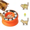 Cat Dish, Cat Food Bowl, Reduces Burden, Cats, Dishes, Drainage, Easy to Eat,Weight Management, Bait Plate, Curiosity, Small Dogs, Prevents Falls,