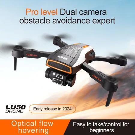 4K Dual Camera Drone Optical Flow, Remote Control Aircraft Obstacle Avoidance Four-Axis Photography Aircraft