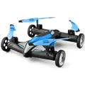 2 in 1 Stunt Roll Aerial Photography FPV Drone WIFI 4K HD Camera Land and Air Fighting RC Quadcopter(2 Batteries-Blue)