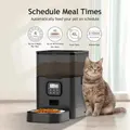 Automatic Cat Feeder WiFi Smart Pet Feeder with APP Control for Remote Feeding Timed Pet Feeder Dry Food Dispenser For Cats and Dogs (Black-4L)