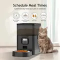 Automatic Pet Feeder Intelligent Schedule Meal Times Pet Feeder with Stainless Steel Bowl Pet Cats Dogs Dry Food Dispenser (Black-6L)