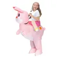 120140cm Easter Inflatable Pink Bunny Costume for Men Women, Party Dress Up Riding Rabbit Blow up Costumes Kids