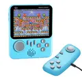 Retro Mini Game Console Classic Games Built in 666 Games, Portable Handheld Game Machine Support 2 Players (Blue)