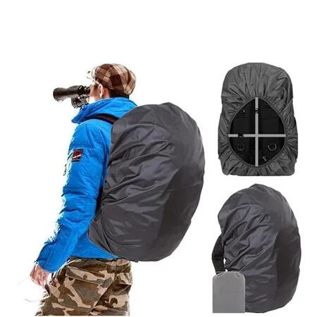 70L Waterproof Backpack Rain Cover, Upgraded Anti Slip Cross Buckle Straps, Four Strengthened Layers for Hiking Camping Traveling, Black