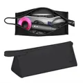 PU Leather Travel Case Portable Carrying Case Storage Bag for Dyson Hair Straightener Straight Iron Accessories (Black)