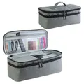 Double Layer Travel Storage Bag Compatible with Dyson Hair Dryer and Accessories Carrying Bag for Hair Dryer Brush (Gray)