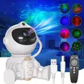 Astronaut Galaxy Projector for Bedroom, Star Projector with Moon Lamp, Space Nebula LED Night Light for Kids Teens Girls Boys