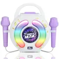 (Purple)Karaoke Machine for Kids, Portable Singing Machine Karaoke Toys with 2 Microphone,Party Favor Birthday Gifts for Toddlers Boys And Girls