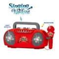 (Red)Kids Karaoke Machine Sing Along Boom Box Speaker with Microphone, Toddler Microphones Toy for Singing Great Boys Girls Birthday Gift