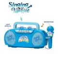 (Blue)Kids Karaoke Machine Sing Along Boom Box Speaker with Microphone, Toddler Microphones Toy for Singing Great Boys Girls Birthday Gift