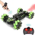 (Green)Remote Control Car Hand Controlled Gesture RC Stunt Car with Spray , Lights and Music for Kids, 4WD 2.4GHz Off-Road 360 Rotation Toy Car Gift