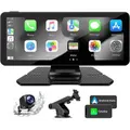 6.86 inch Portable Wireless Apple and Android Carplay Screen with HD Front and Rear Backup Camera