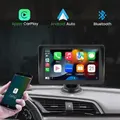 Wireless Apple Car Play Portable Car Screen, 7 Inch HD IPS Touchscreen Car Radio Receiver, Car Stereo with Android Auto/Mirror Link/Bluetooth/GPS/Voice Control/AUX